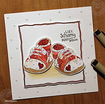 Afbeeldingen van Doodle stamp Baby shoes