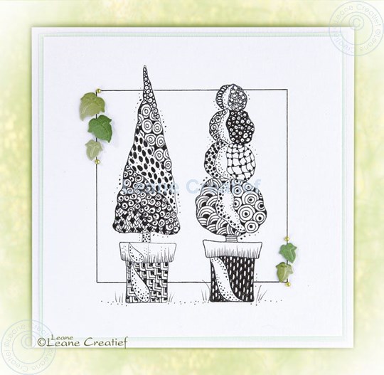 Image sur Doodle stamp conifers