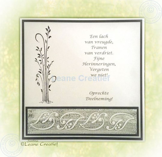 Afbeelding van Clear stamp grass condoleance kaart
