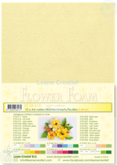 Image sur Flower foam A4 sheet light yellow