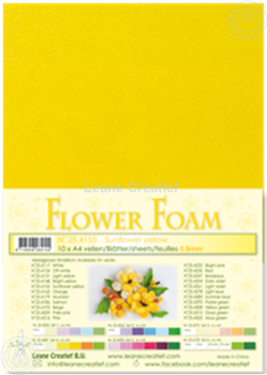 Bild von Flower foam A4 sheet sunflower yellow
