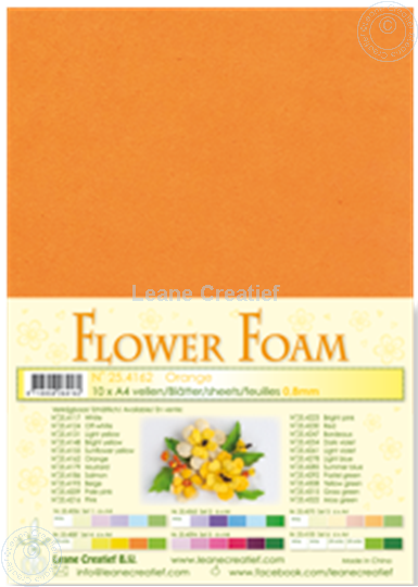 Image sur Flower foam A4 sheet orange