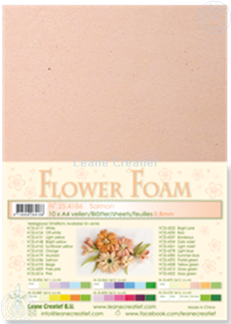 Afbeeldingen van Flower foam A4 sheet salmon