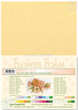 Afbeeldingen van Flower foam A4 sheet beige