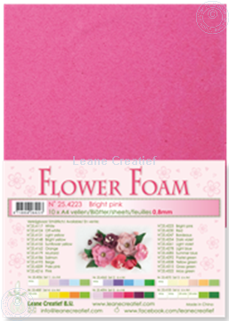 Afbeeldingen van Flower foam A4 sheet bright pink