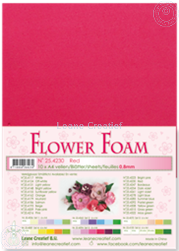 Afbeeldingen van Flower foam A4 sheet red