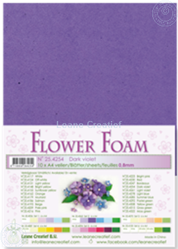Afbeeldingen van Flower foam A4 sheet dark violet
