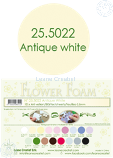 Afbeelding van Flower foam A4 sheet antique white