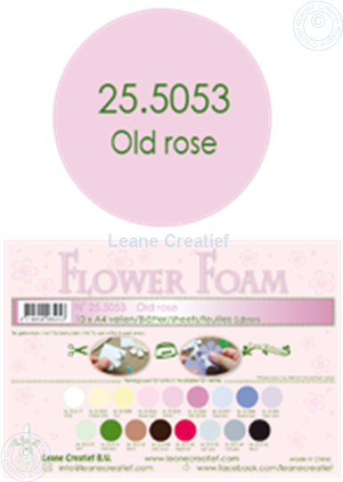 Image sur Flower foam A4 sheet old rose