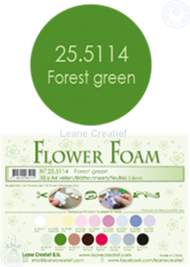Image sur Flower foam A4 sheet forest green