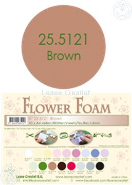 Bild von Flower foam A4 sheet brown