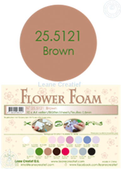 Bild von Flower foam A4 sheet brown