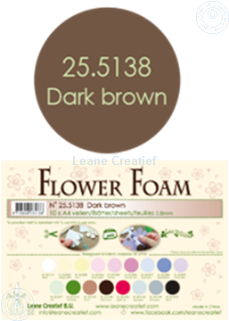 Afbeeldingen van Flower foam A4 sheet dark brown