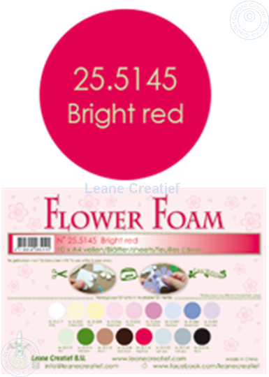Bild von Flower foam A4 sheet bright red