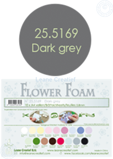 Afbeelding van Flower foam A4 sheet dark grey