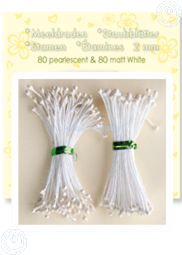 Picture of Stamen ± 80 matt & 80 pearl white