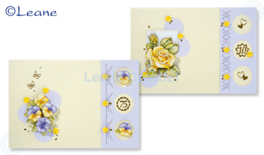 Picture of Card set Tri-O cards yellow/lilac
