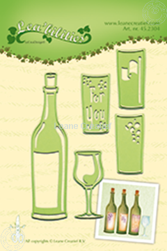 Afbeeldingen van Wine bottle & glass