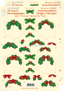 Picture of Christmas decoupagepaper hexagon