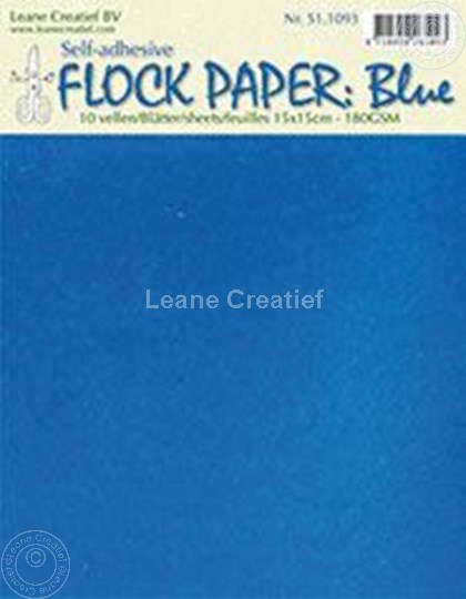 Image sur Flock paper blue 15x15cm