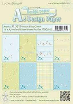 Picture of Design Paper Music blue/green