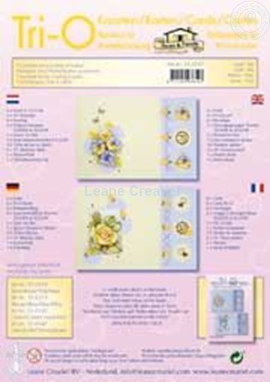 Picture of Tri-O-cards embroidery kit yellow/lilac