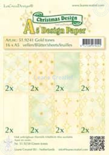 Afbeelding van Design papier gold tones A5