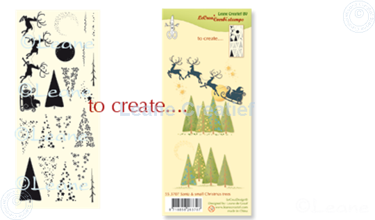 Image sur Combi stamp Santa & small Christmas trees