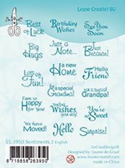 Image sur Clear stamp Sentiments 2 English