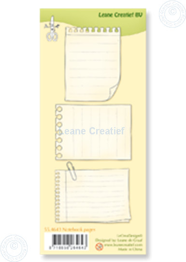 Afbeelding van Clear stamp Notebook pages