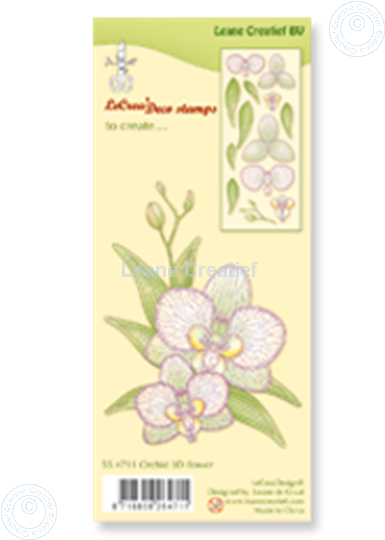 Picture of Clear stamp Orchid 3D flower