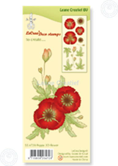 Picture of Clear stamp Poppy 3D flower