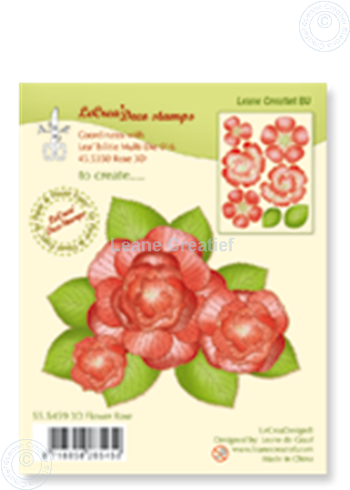 Afbeelding van Clear stamp 3D flower Rose