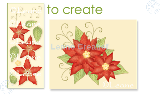 Afbeelding van Clear stamp 3D flower Poinsettia