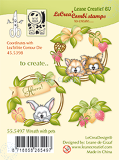 Image sur Combi stamp Wreath with pets