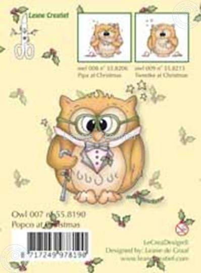 Picture of Clearstamp Owlie´s Owl007 Popco at Christmas