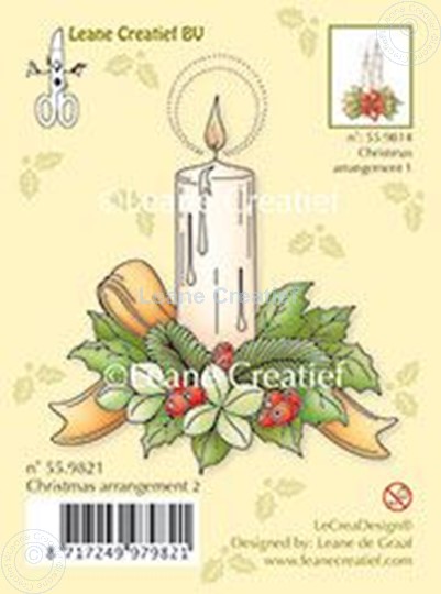 Afbeelding van Christmas arrangement 2 with single candle