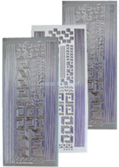 Afbeelding van LeCreaDesign® hoek&lijn sticker zilver