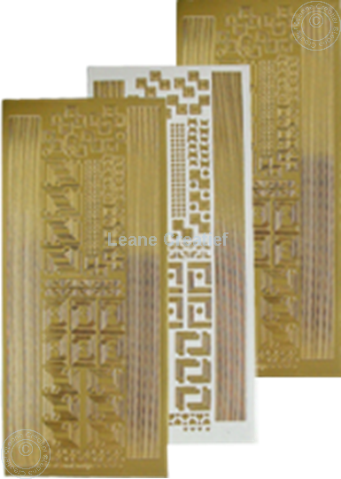 Afbeelding van LeCreaDesign® hoek&lijn sticker goud