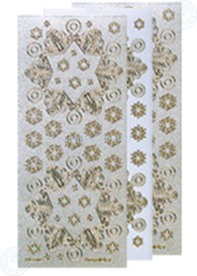 Image sur Sticker de Noël d'argent d'or flocon de neige