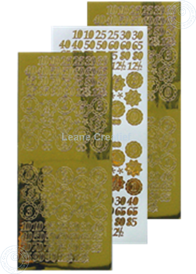 Picture of LeCreaDesign® sticker jubilee numbers mirror gold