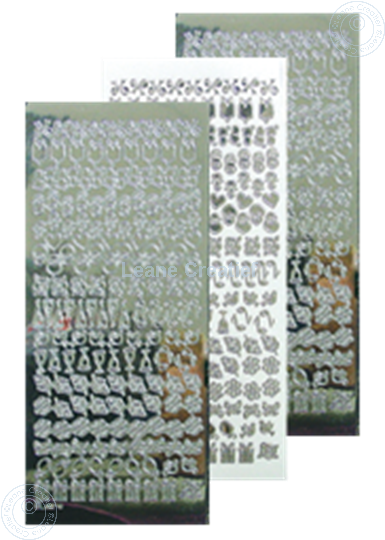 Afbeelding van LeCreaDesign® kantornament sticker mirror zilver