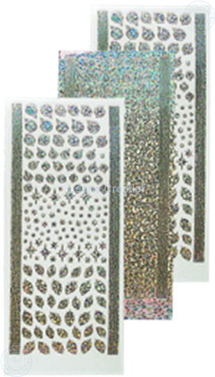 Image sur Sticker boules de Noël & houx diamond silver