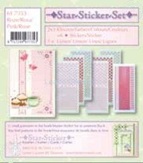 Afbeelding van Star-Sticker set roze