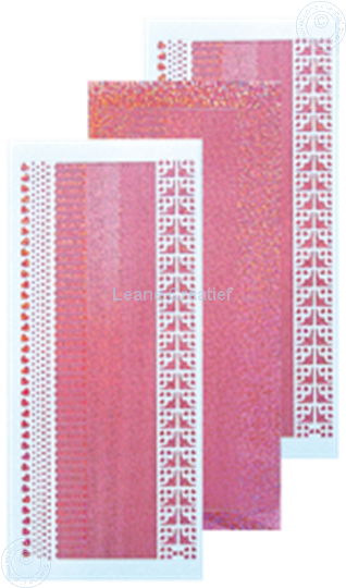 Afbeelding van Lijn stickers diamond roze