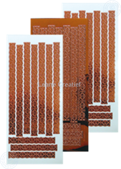 Afbeelding van LeCreaDesign® Lace sticker mirror copper