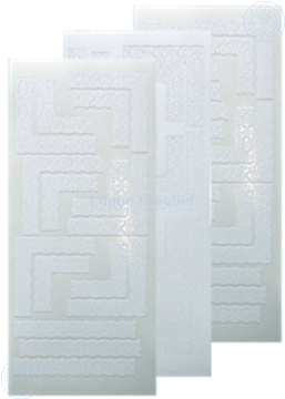 Afbeeldingen van LeCreaDesign® Lace hoek sticker wit
