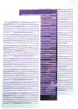 Afbeeldingen van LeCreaDesign® Alfabet stickers mirror violet