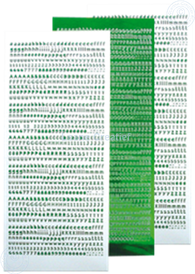Afbeelding van LeCreaDesign® Alfabet stickers mirror green