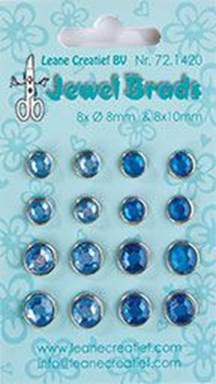 Image sur Jewel brads dark blue / light blue